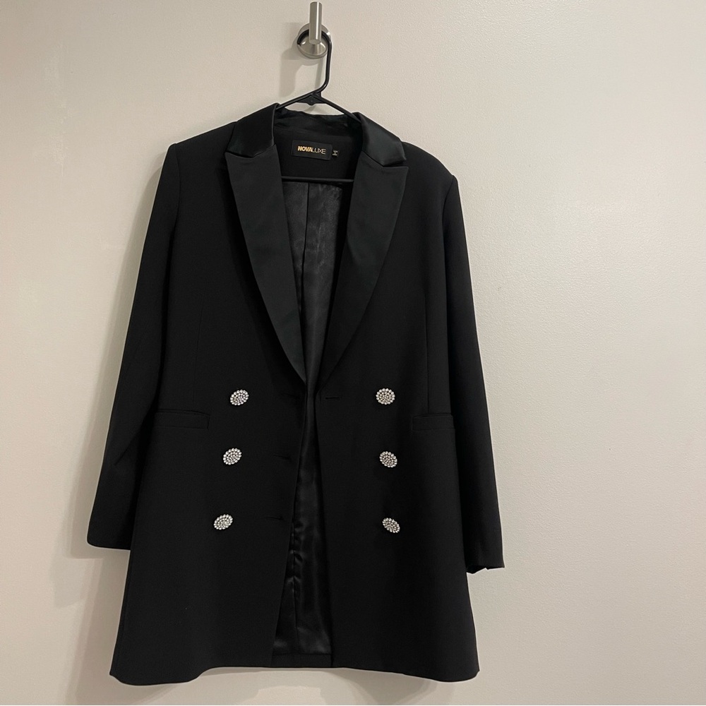 Fashion Nova Black Classic Blazer Suit Jacket